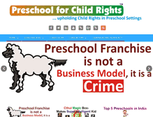 Tablet Screenshot of preschoolforchildrights.com